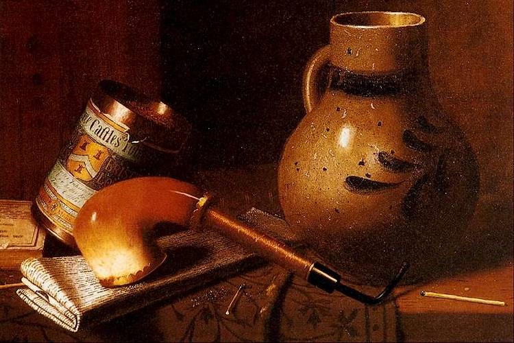 William Michael Harnett Still Life with Pipe and Tobacco oil painting image